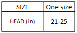HEAD 21-25", ONE SIZE ADJUSTABLE