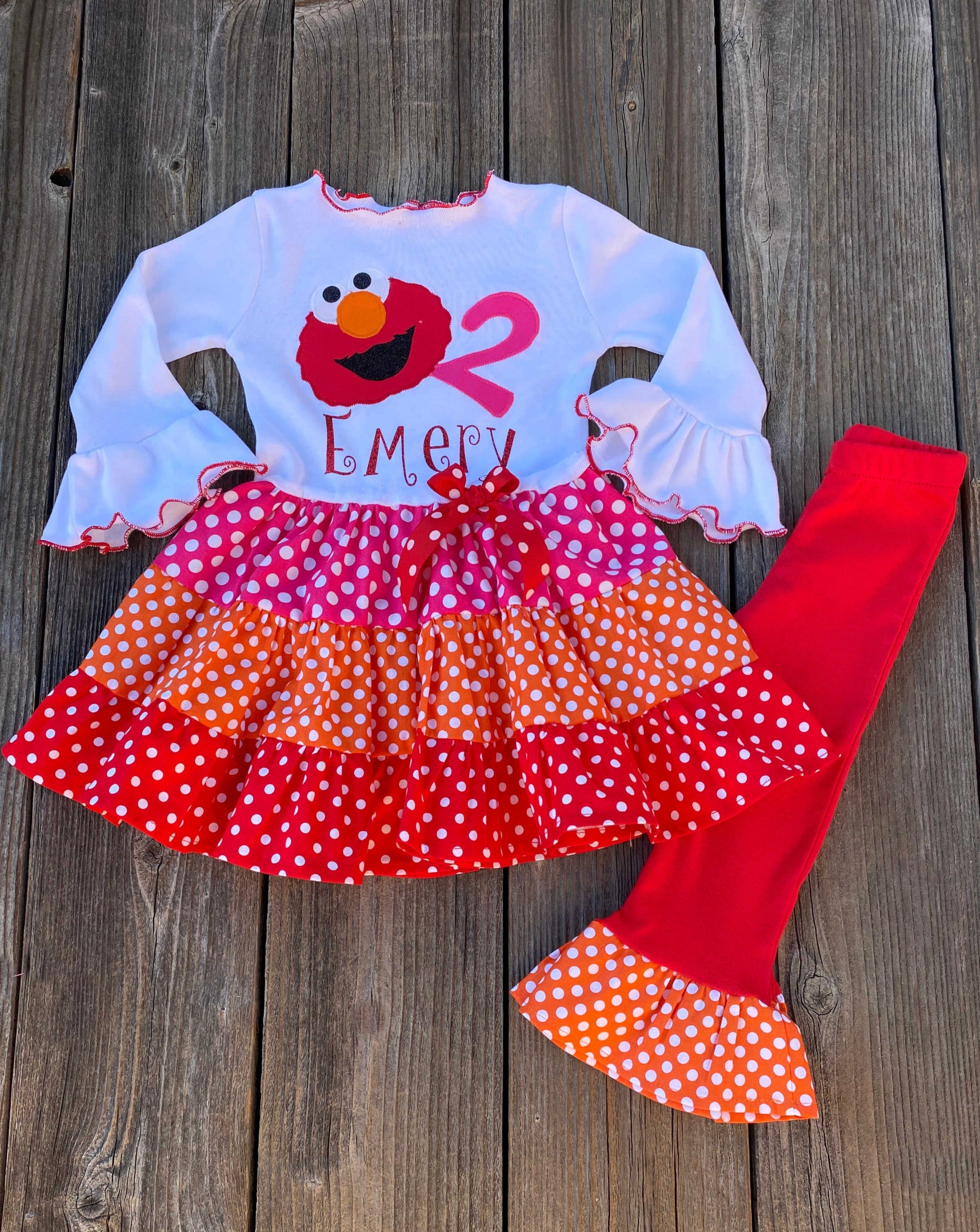 Elmo Birthday Girl Outfit