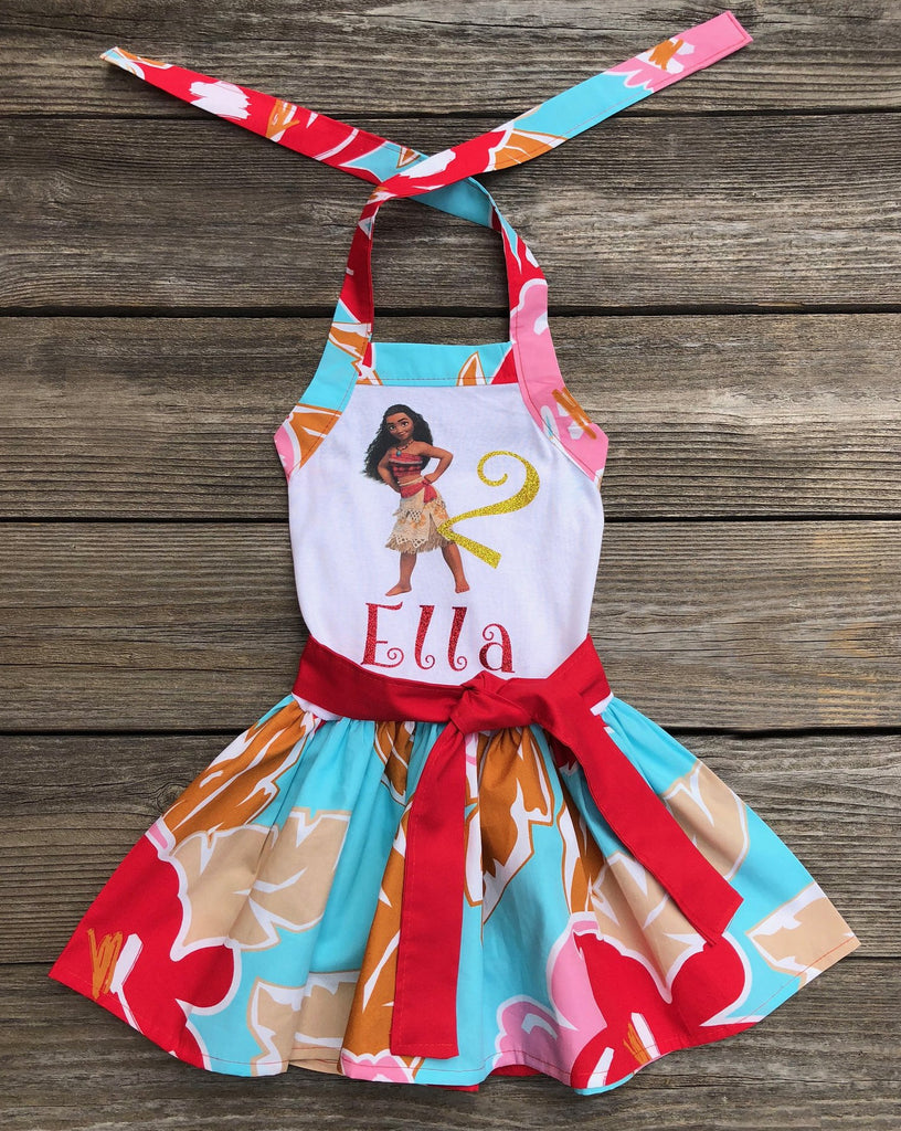 Moana Personalized Girl Dress Moana Birthday Girl Dress