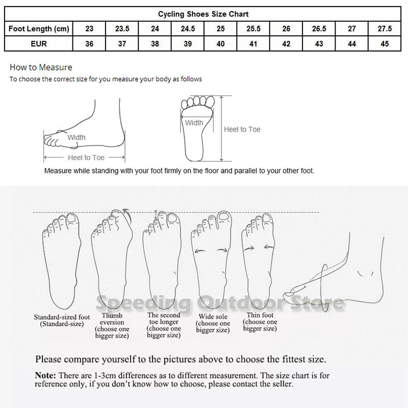 santic shoes size chart