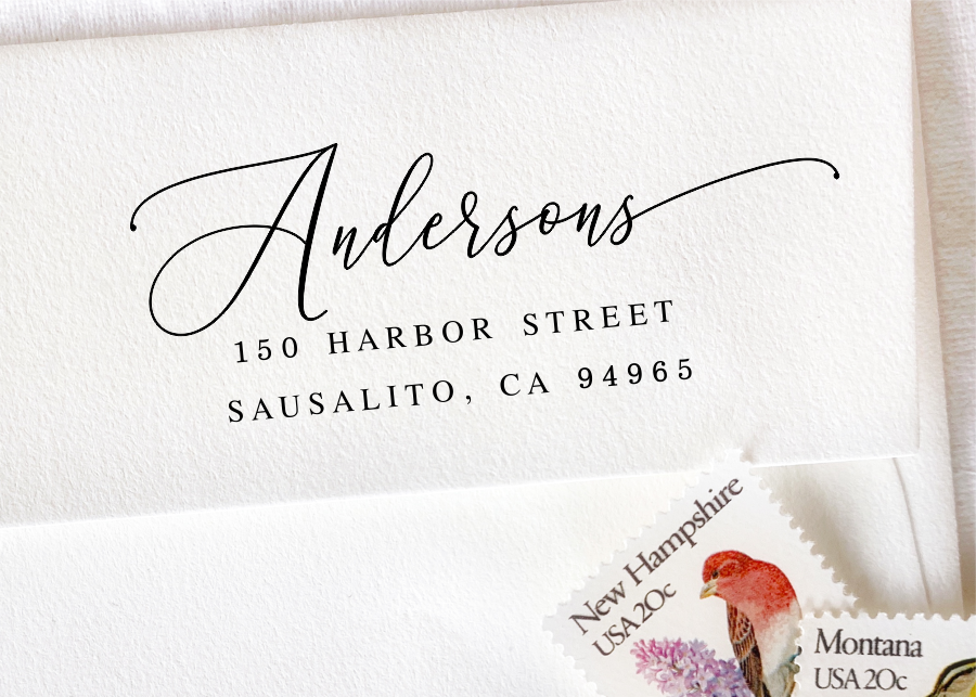 Pre-inked Return Address Stamp #005
