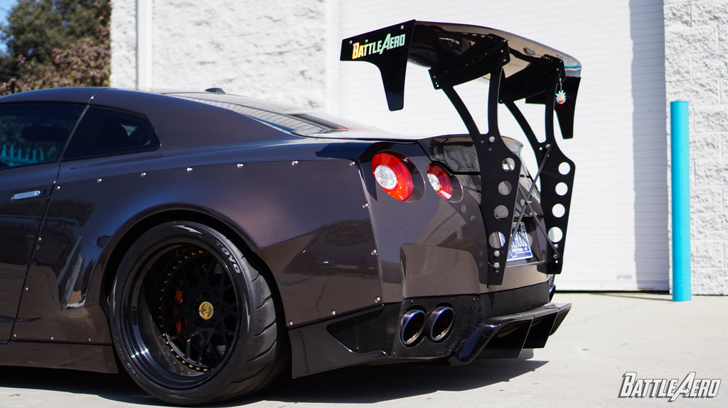 Battle Aero Nissan Gtr R35 V4 Chassis Mount Gt Wing Kit