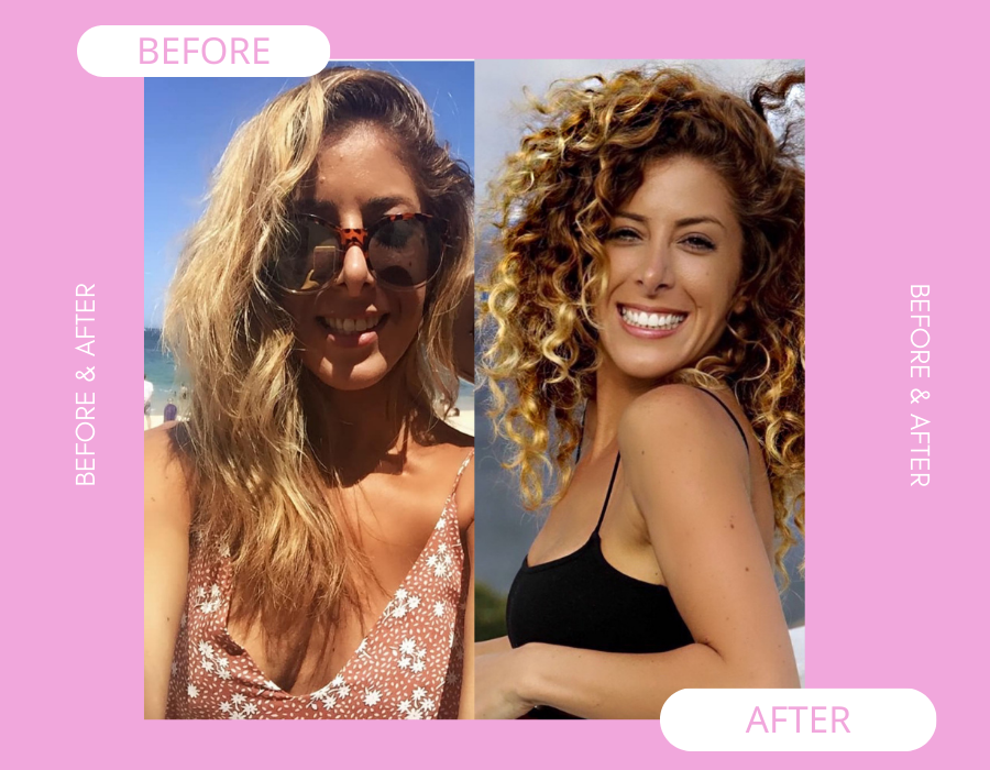 before and after curly girl method