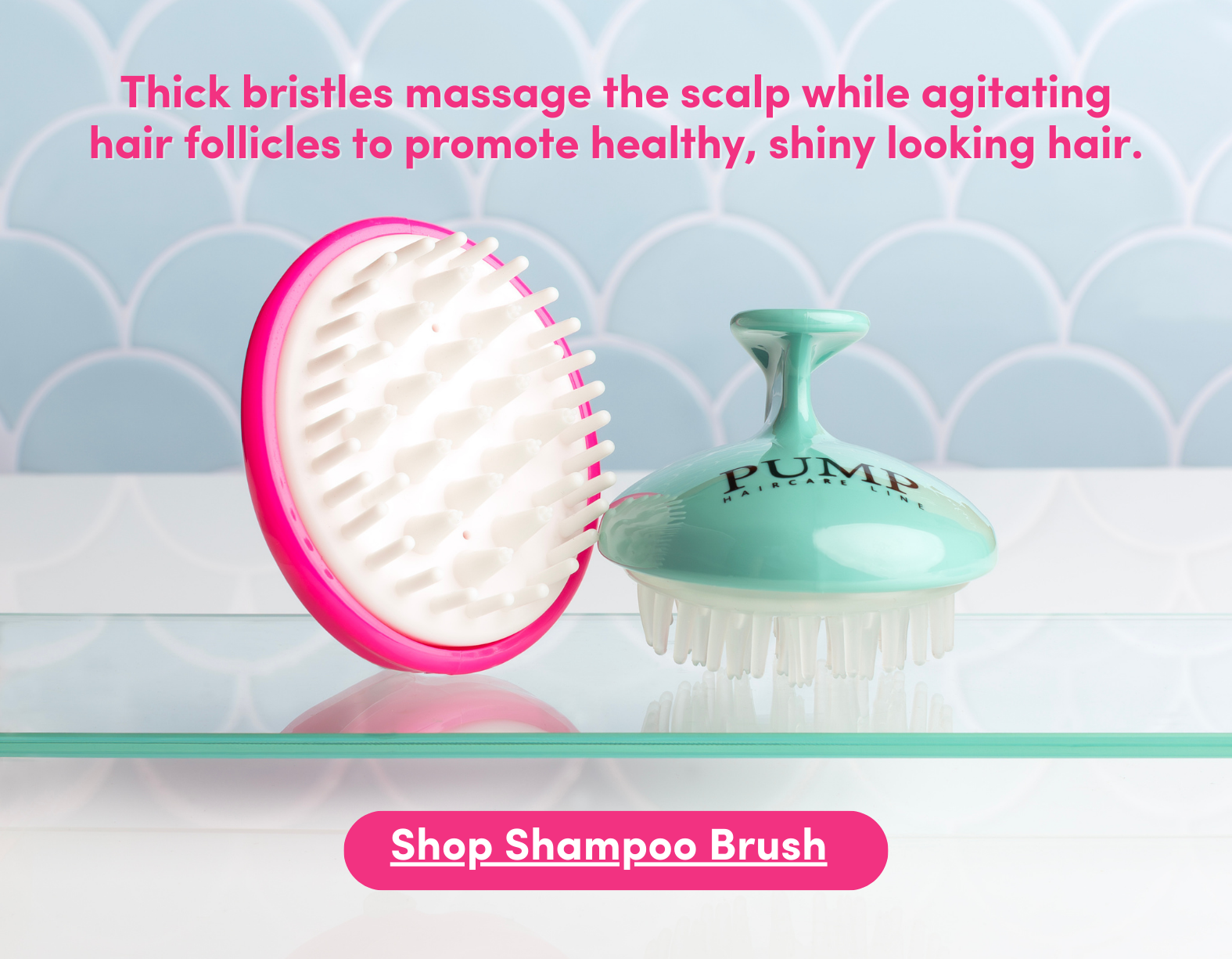 Pump shampoo brush for thickening hair