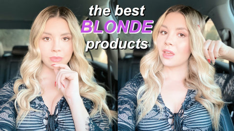 a girl recommending the best blonde products