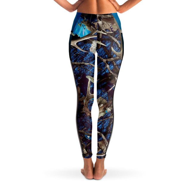 Camo & Country Women's Blue Camo Mesh Pocket Leggings | Six Shooter Gifts