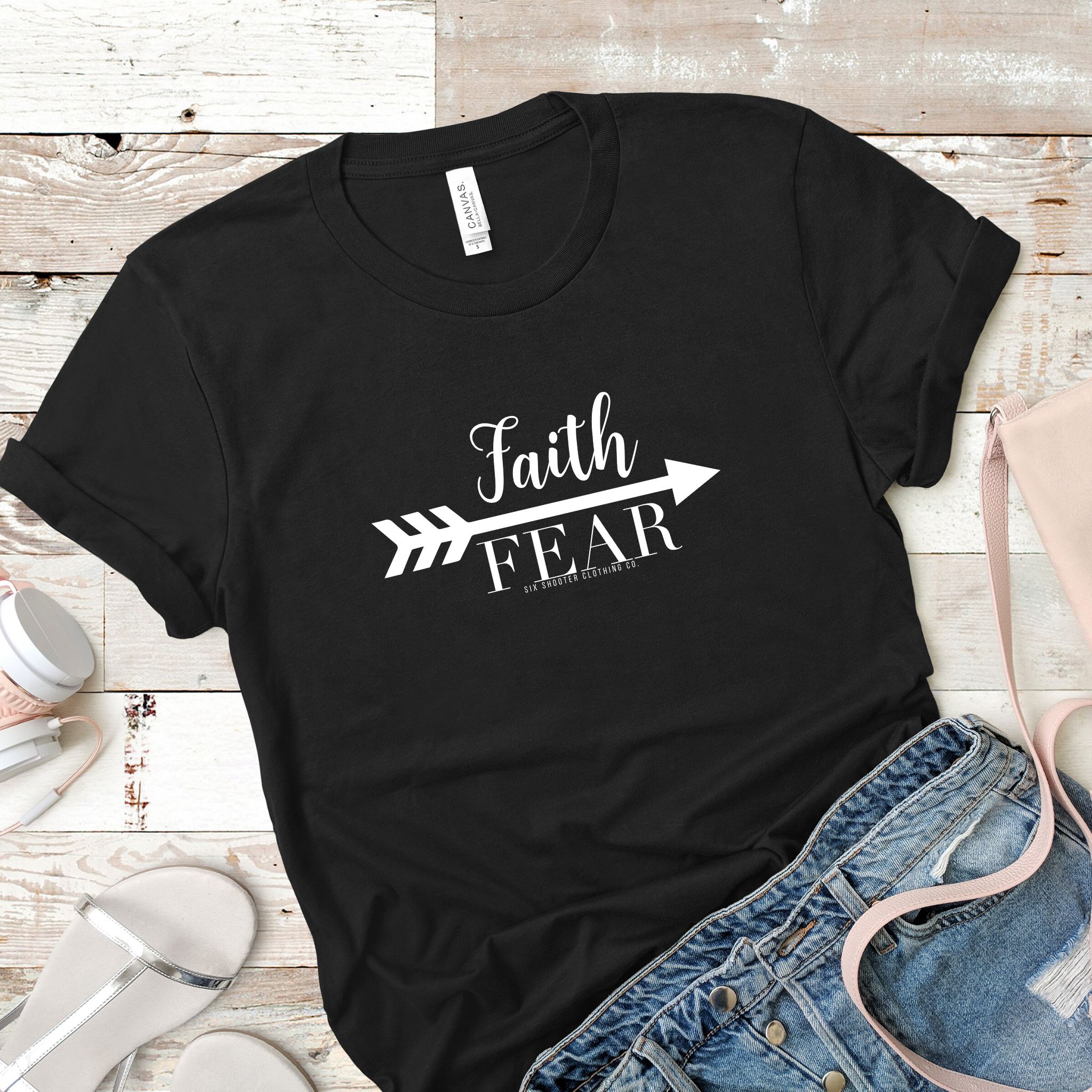 Women's Faith Over Fear Arrow Tee | Six Shooter Gifts