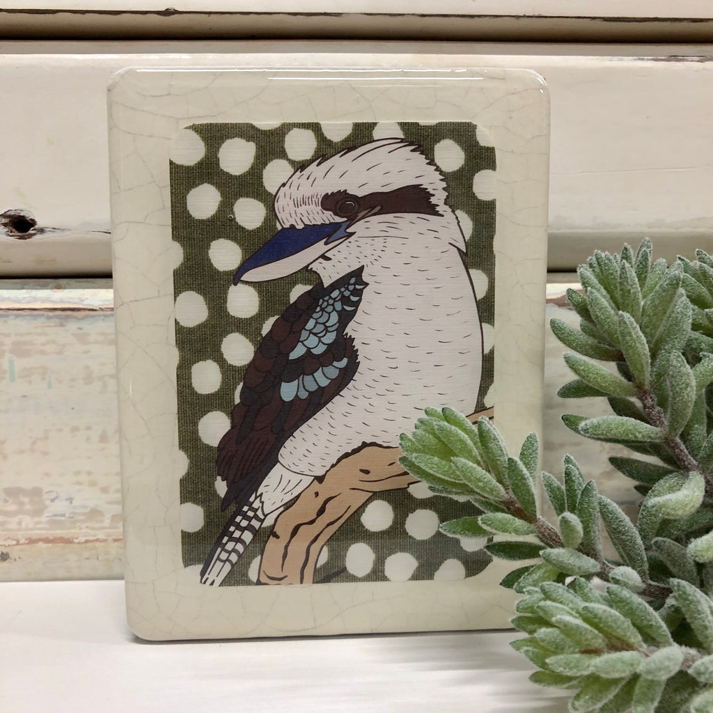 Mini Woodblock - Kookaburra – Lost & Found Art Co