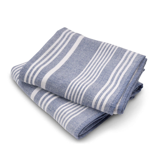 Cuisinart White & Blue Signature Stripe Kitchen Towel, 2-Pack