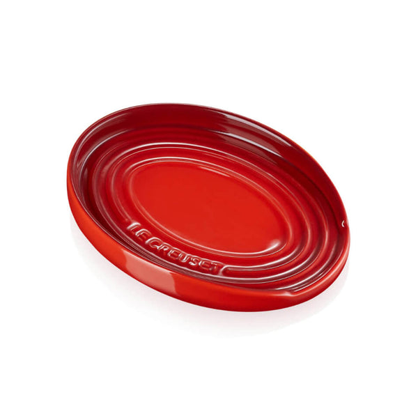 Le Creuset Stoneware 10-Inch Spoon Rest * Cerise Red *