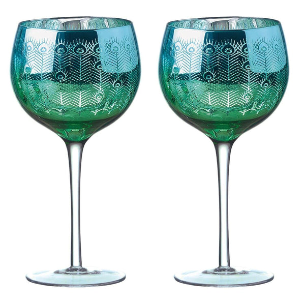 Peacock Wine Glass — Andiland Studio