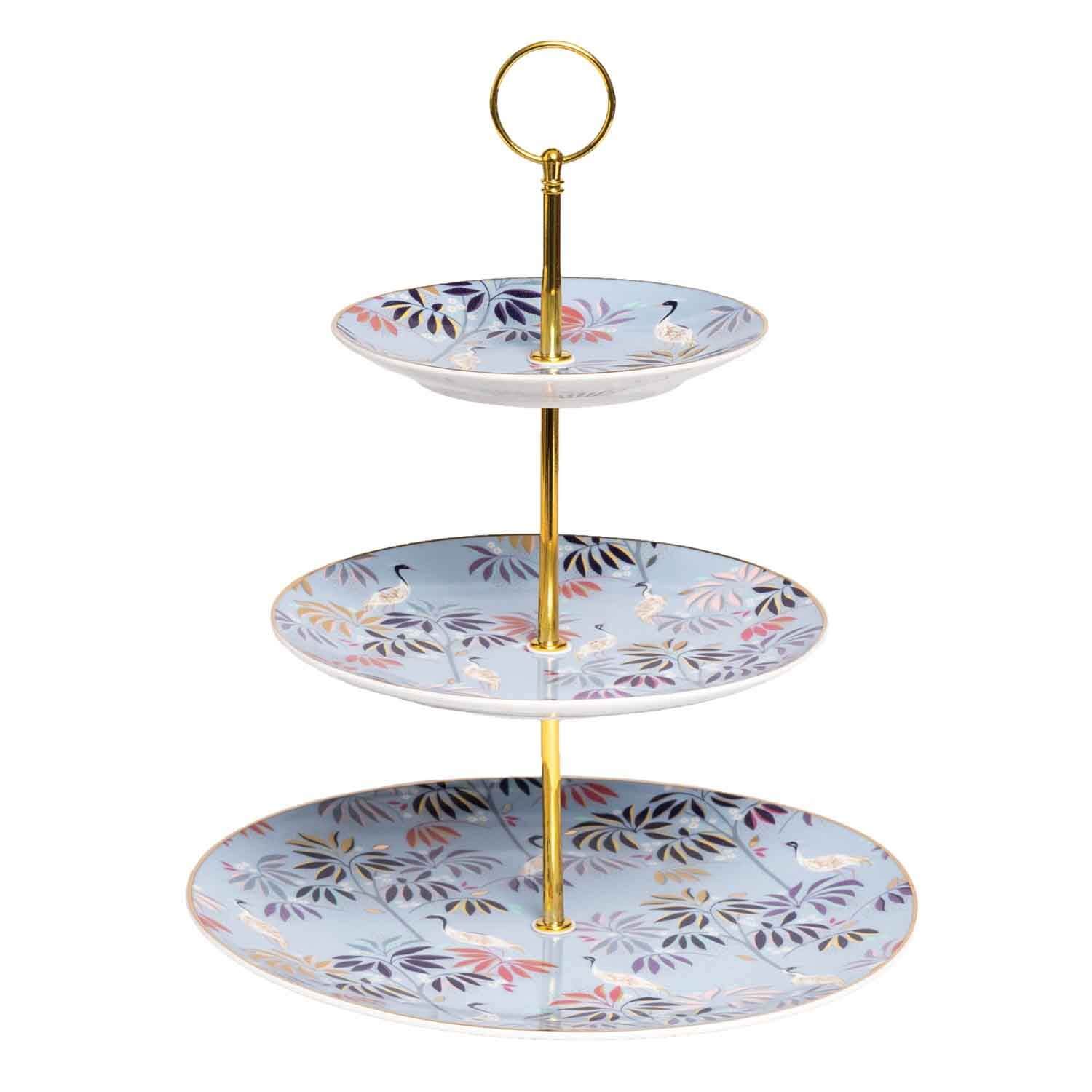 Buy Sara Miller | London India 3 Tier Cake Stand - Crane Garden ...