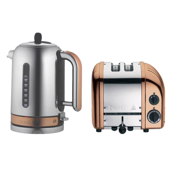 TOWER Rose Gold White MANUAL Microwave, 1.7L Quiet Boil Kettle & 4