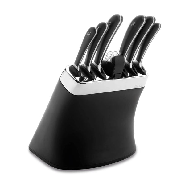 Rockingham Forge Extra Large Empty Knife Block - Matte Black