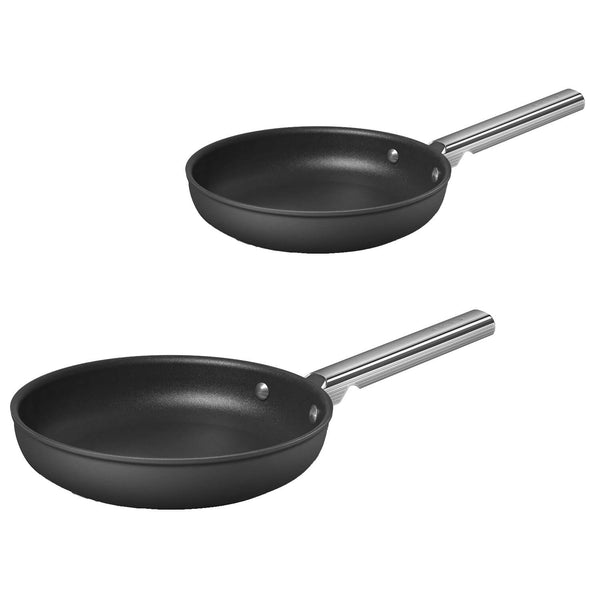 Smeg Cookware 50's Style Non-Stick Cream 2-Piece Fry Pan Set