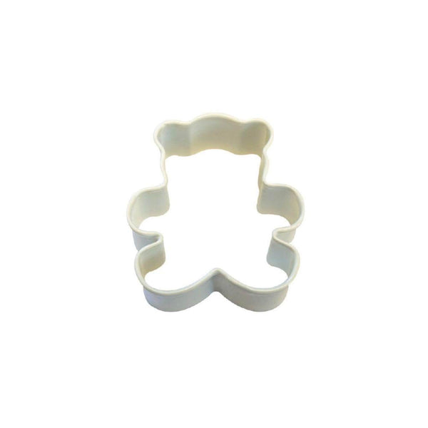 Creative Party Poly-Resin Coated Cookie Cutter White Mini Teddy Bear
