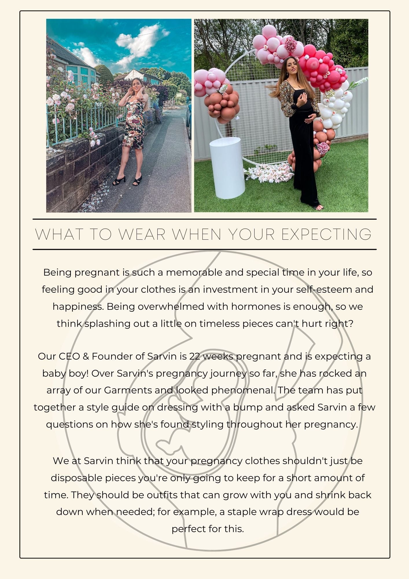 sarvin luxury brand pregnancy blog