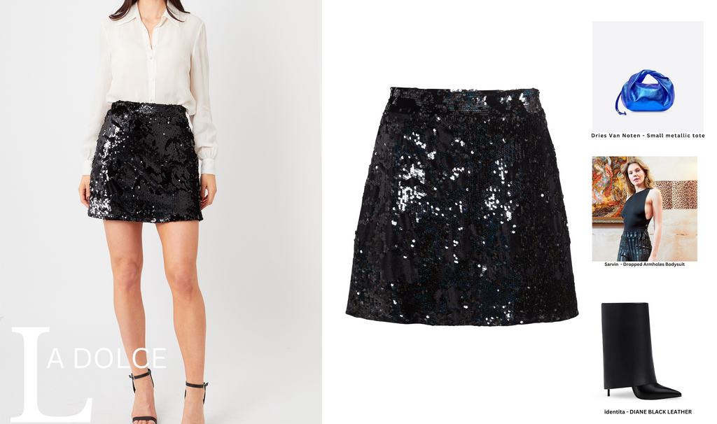 La dolce sequin skirt