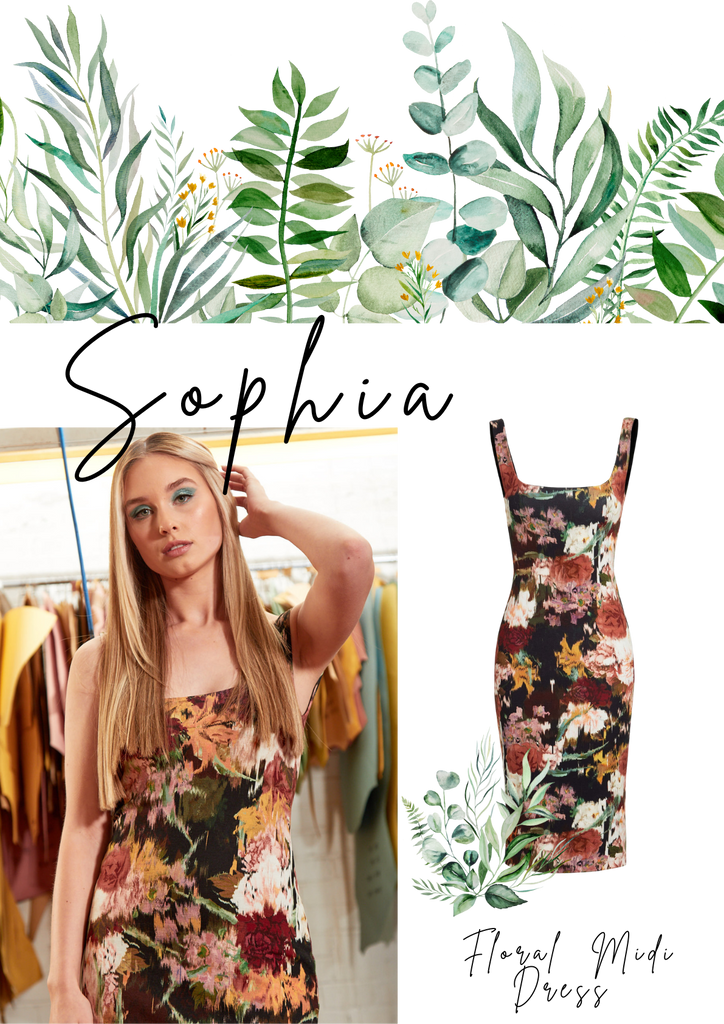 Sophia floral body-con dress