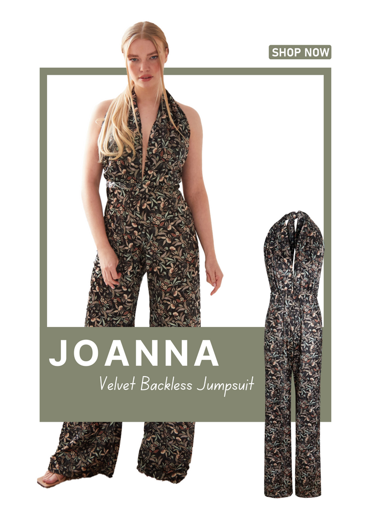 Joanna floral patterned backless jumpsuit