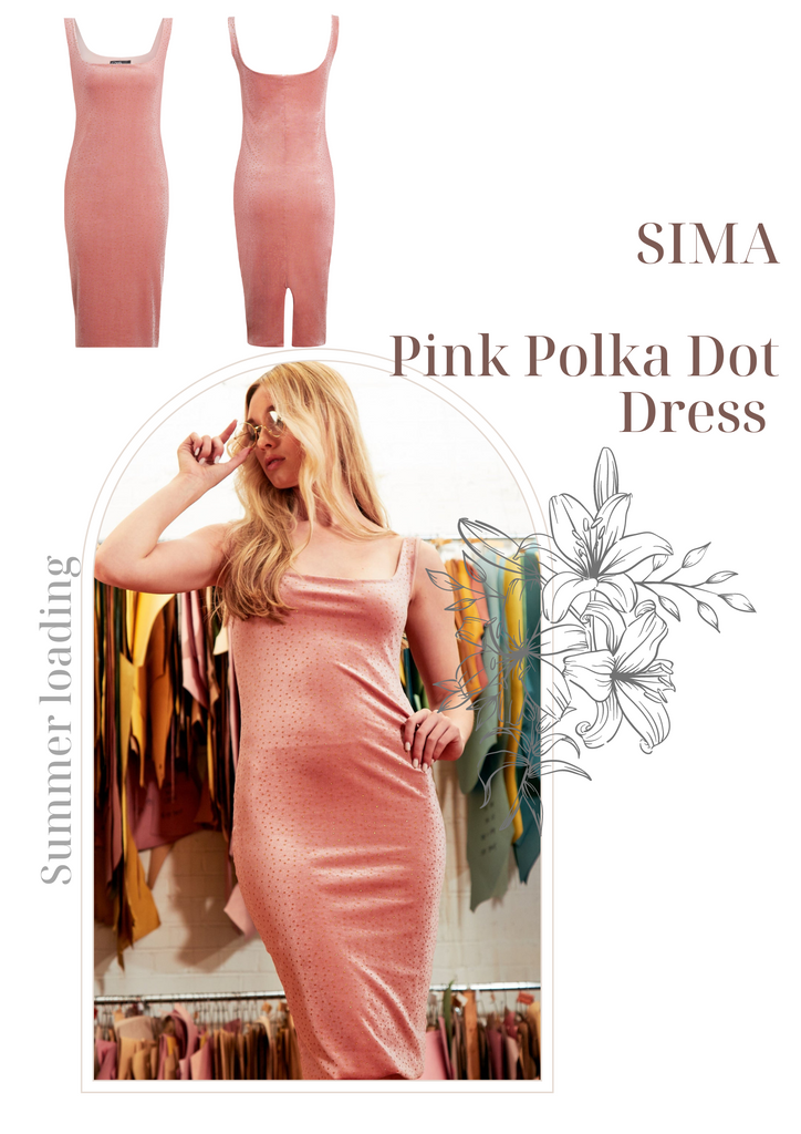 Sima pink polka dot 