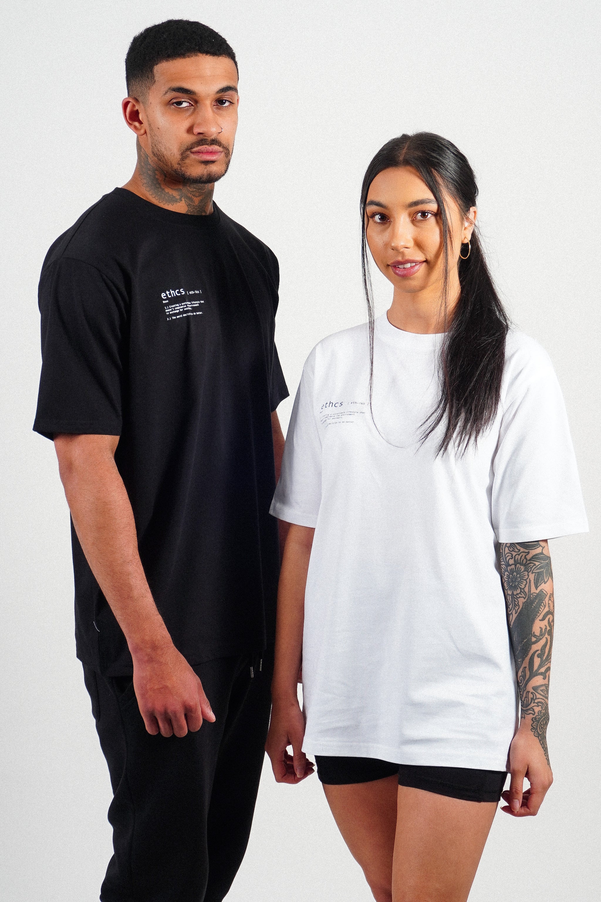 OVERSIZED ORGANIC DEFINITION TEE - BLACK