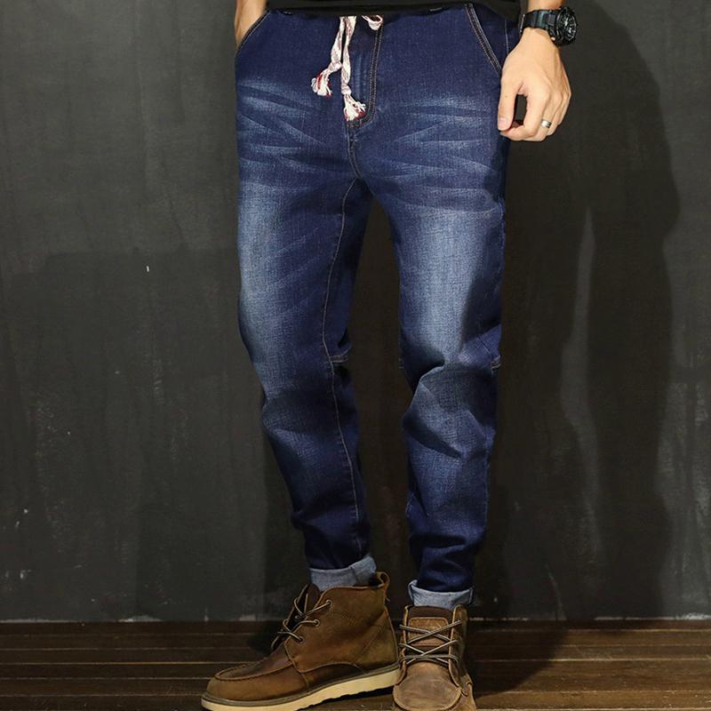 Men's Autumn Elastic Jeans | Plus Size