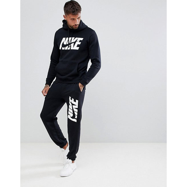 black nike tracksuit set