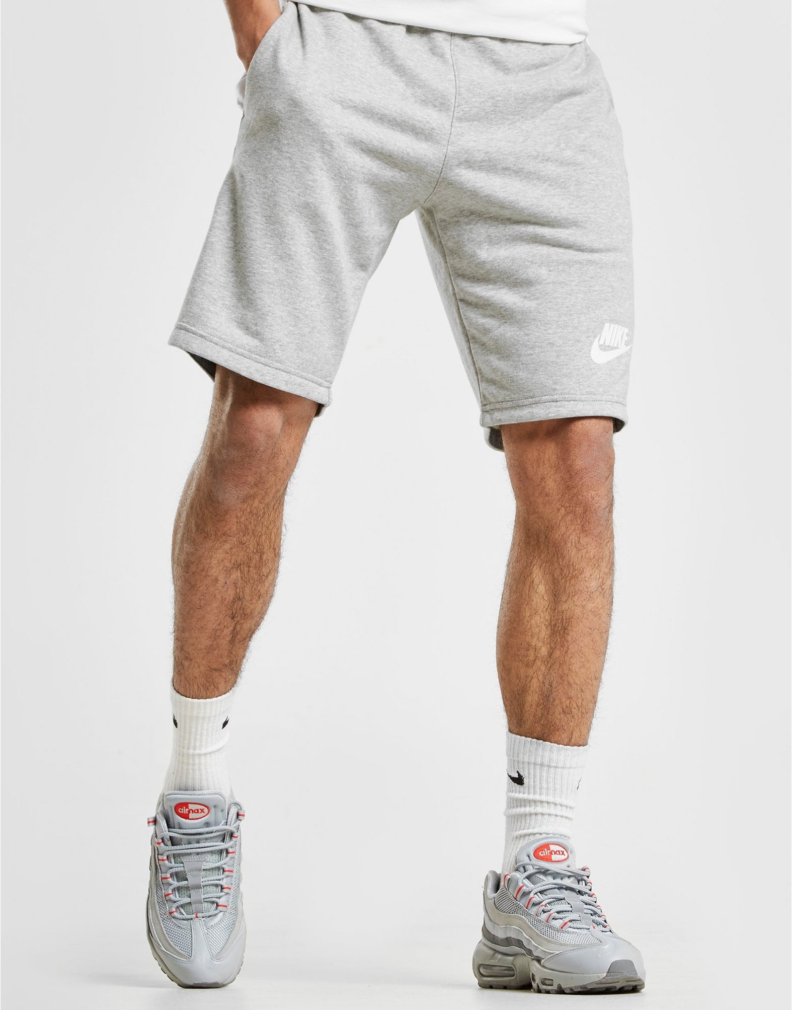 nike hybrid shorts grey