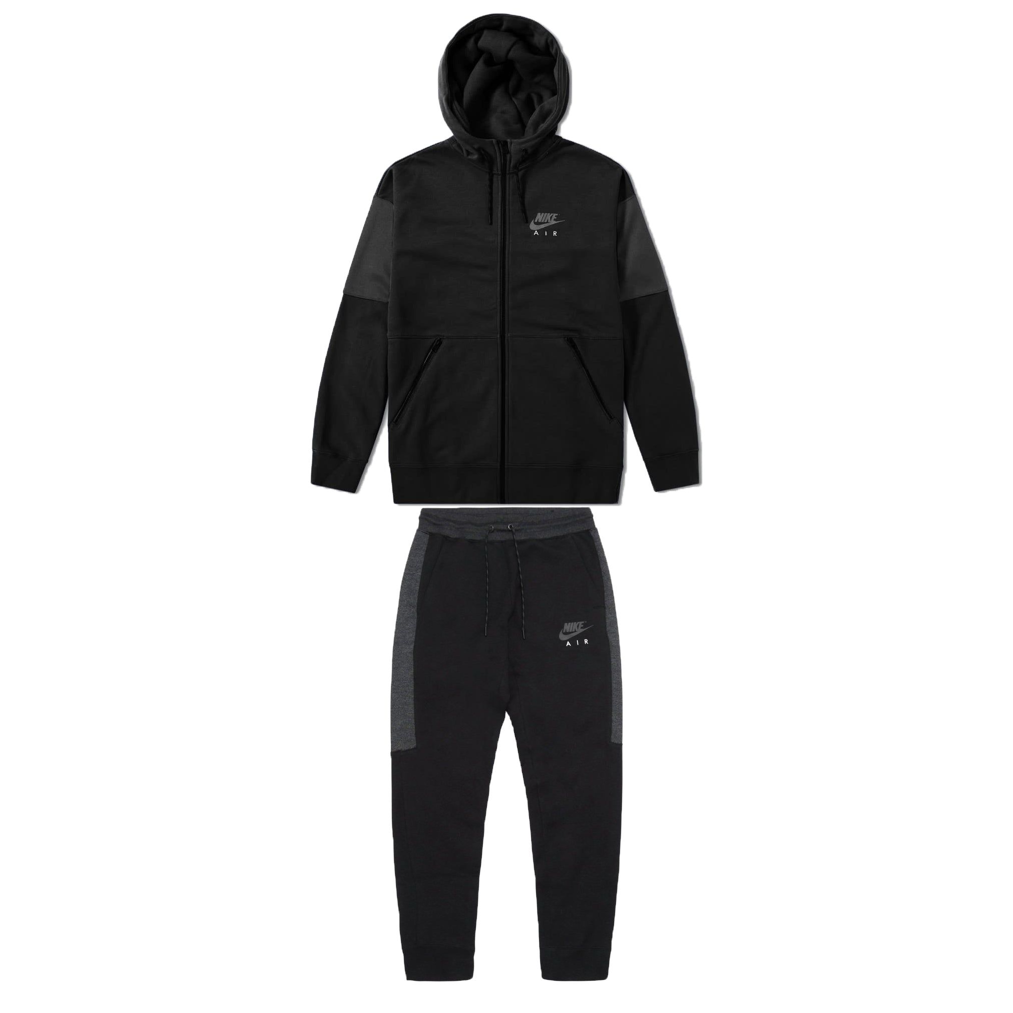 black nike air tracksuit