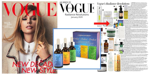 Dermaworks Serum Trio set as seen in British Vogue January 2020