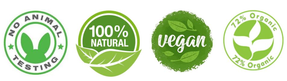 Dermaworks - vegan. 100% natural, organic symbols