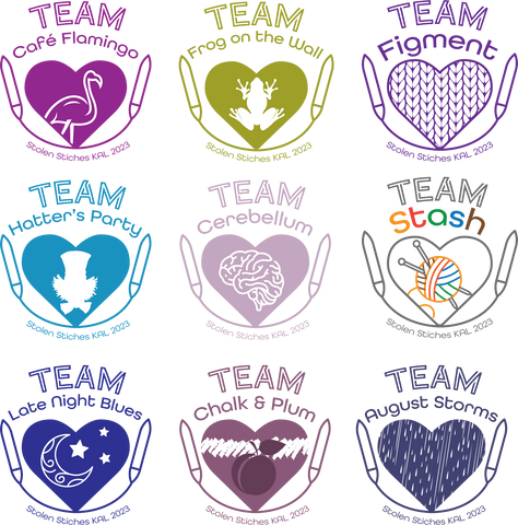 Holly Blue Knitalong Team Logos by Susan Weeks
