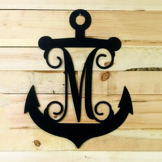 22 Modern Style Metal Anchor Monogram Door Hanger Nautical Metal Wa Custommetalworx