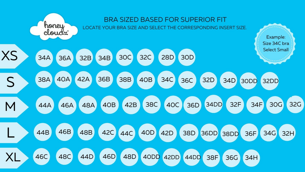 honey cloudz size chart