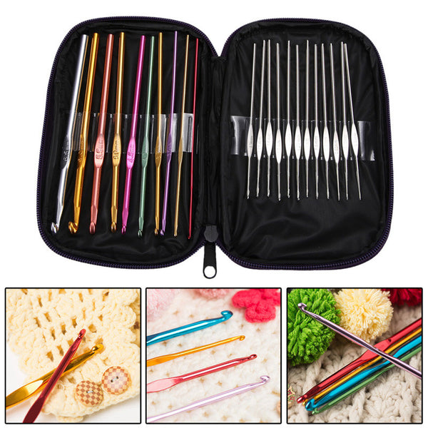 SPECIAL EDITION 22Pcs Set Multi-color Aluminum Crochet Hooks – QuiltsSupply