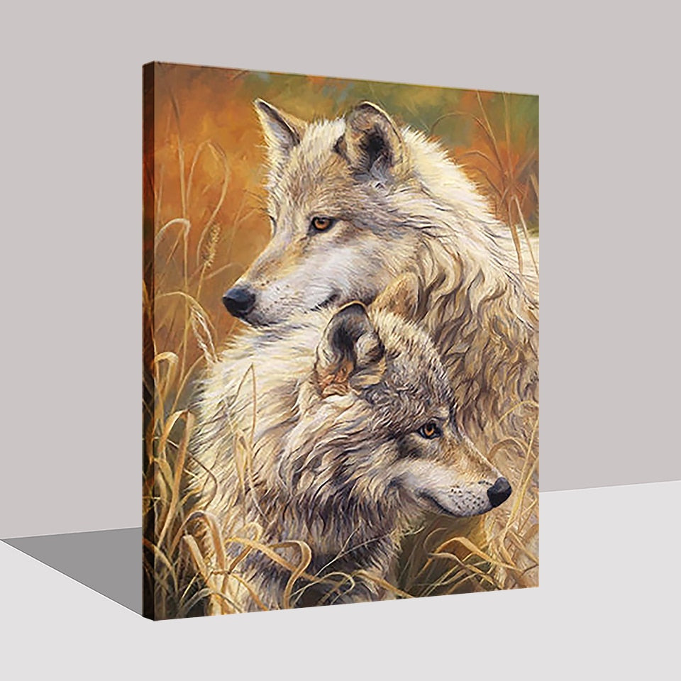 Painting By Numbers Wolves Couple – QuiltsSupply