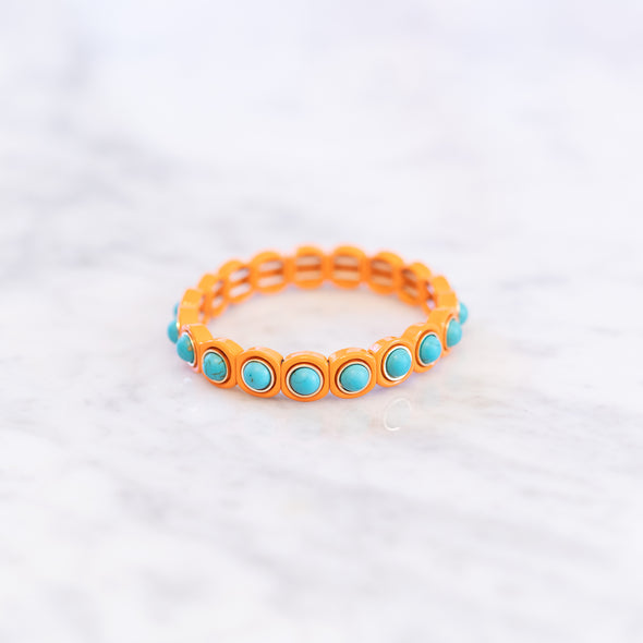 orange turquoise stone