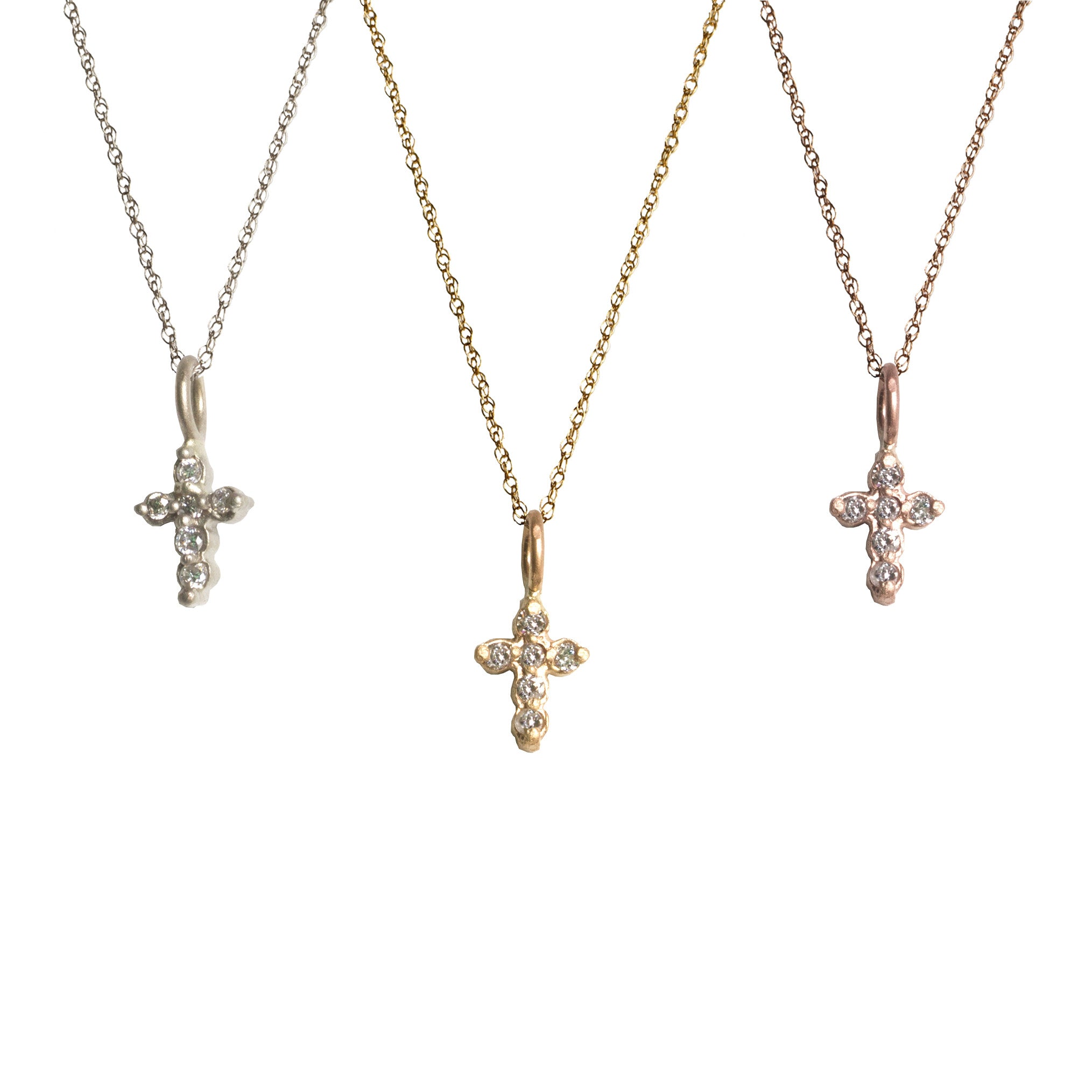 infant diamond cross necklace