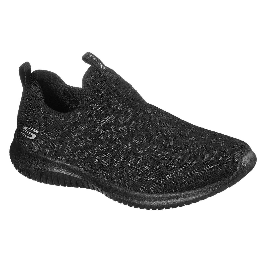 skechers black ultra flex trainers