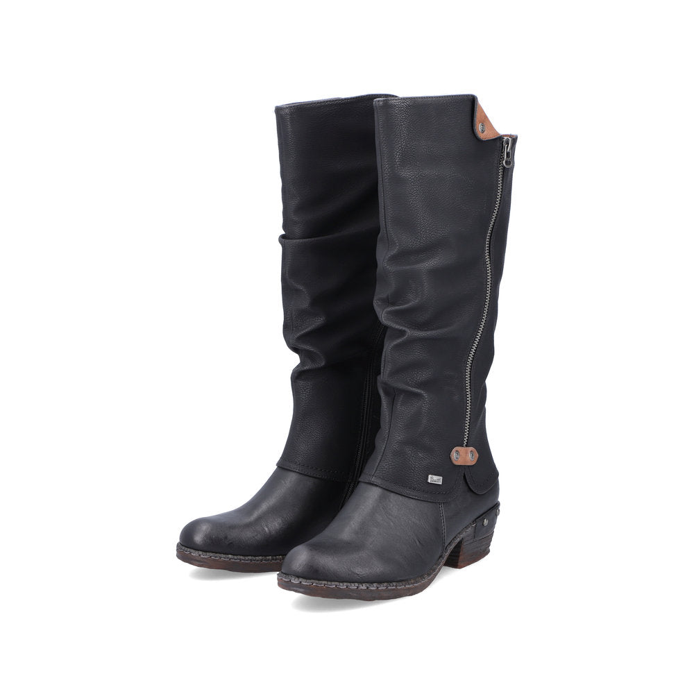 Rieker 93655-00 Black Tex Long Boots – Missy Online: Shoes, Fashion & Accessories Based in