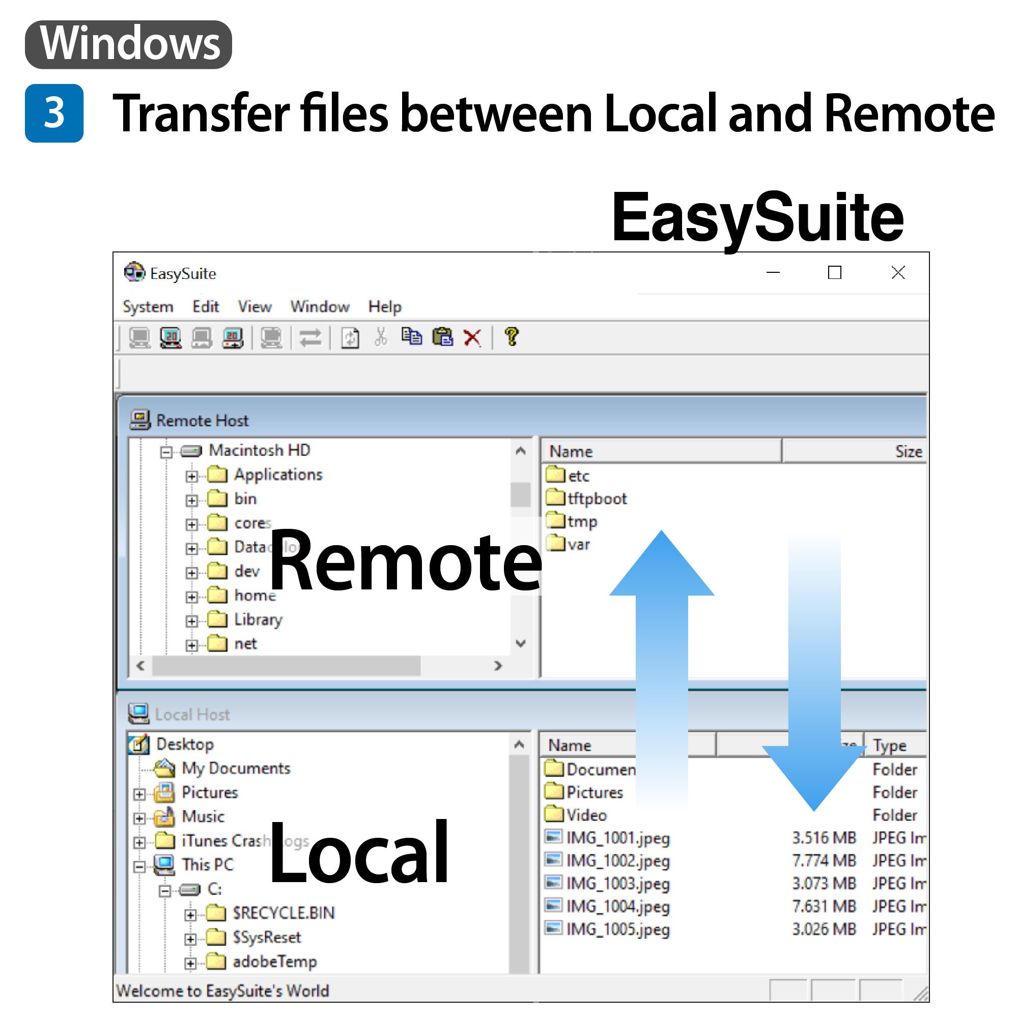 how to use easysuite transfer