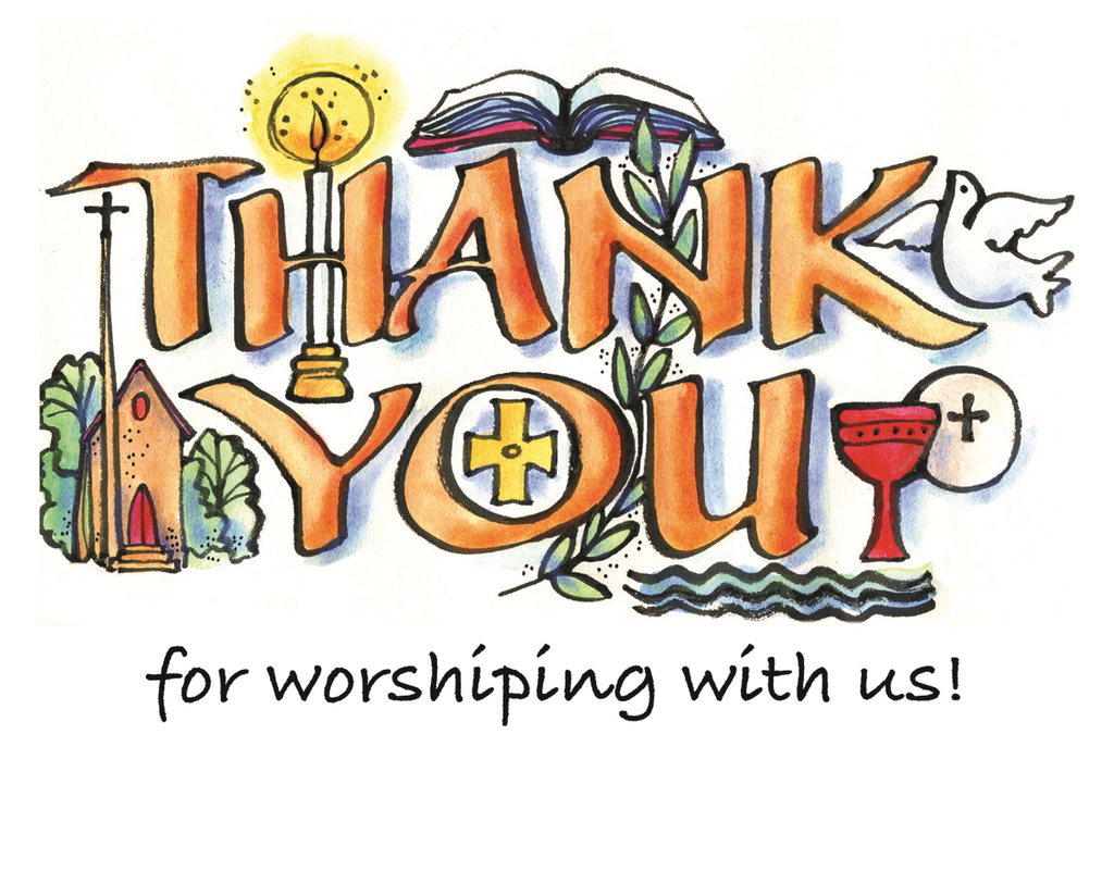 Thank You For Worshipping Card 