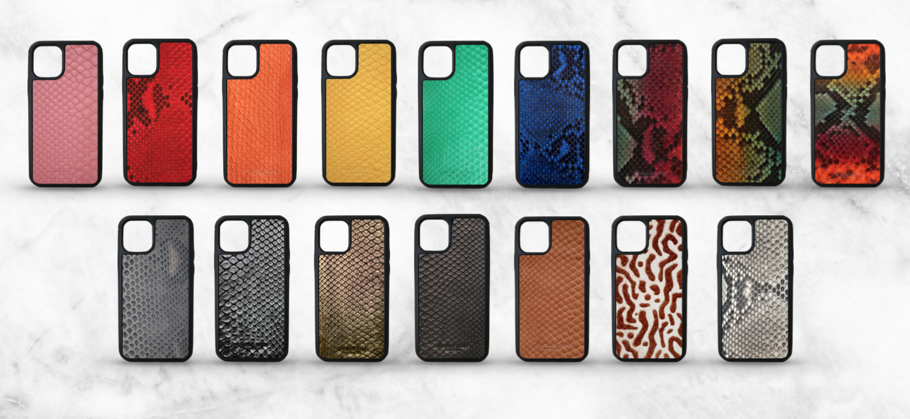 Genuine Orange Python iPhone 13 Pro Max Case - Michael Louis