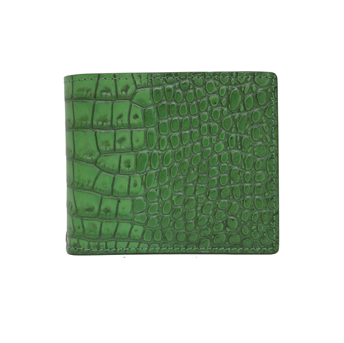 Green Croc Bifold Wallet - Bifold 