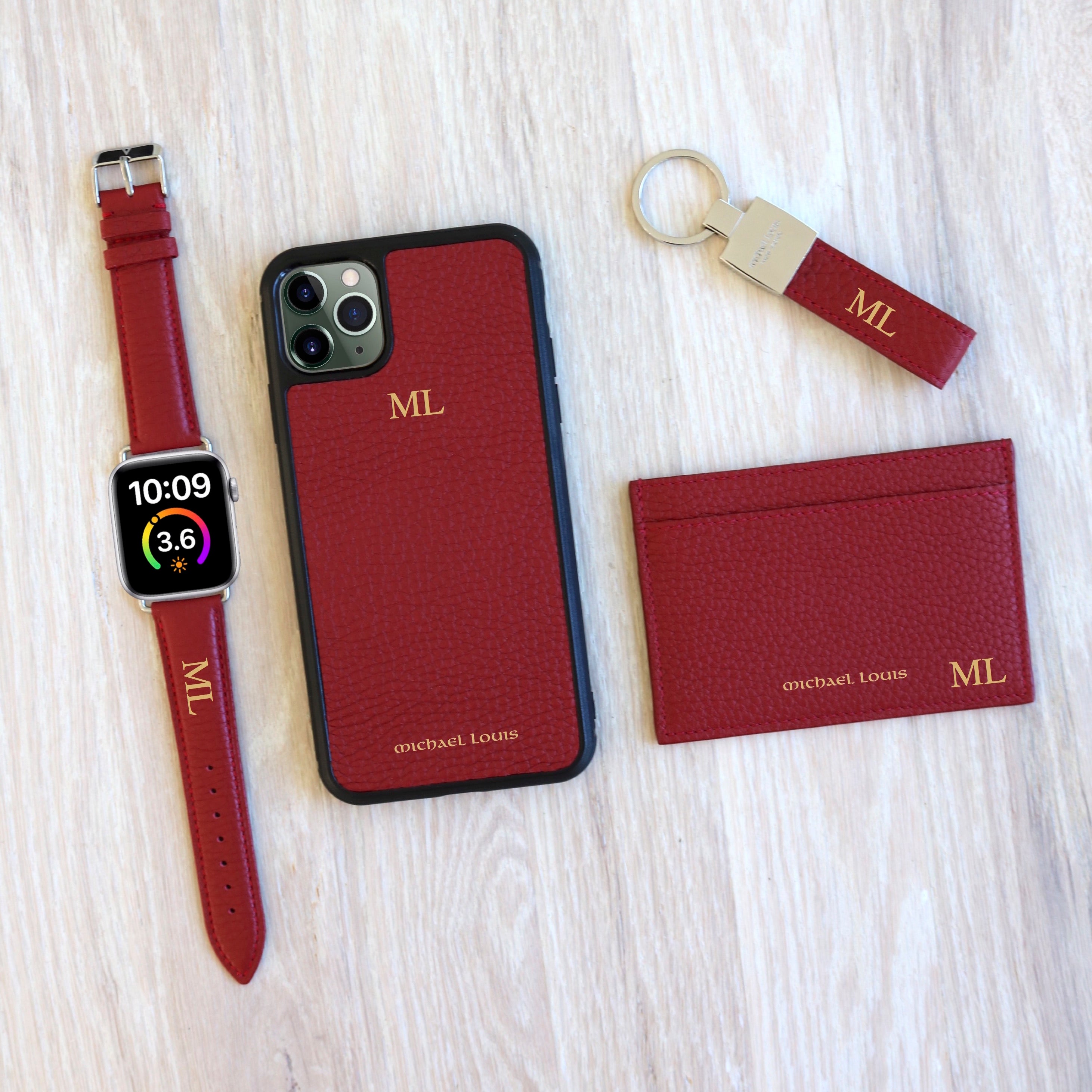 Red Pebbled Leather iPhone 11 Case - Michael Louis – Michael Louis Inc