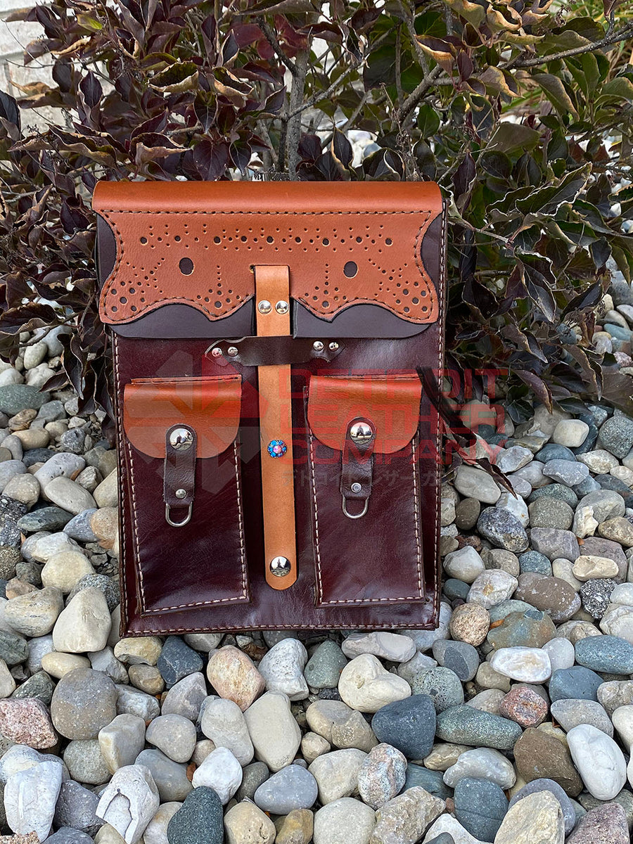 Pattered Leather Satchel – Detroit Leather Company