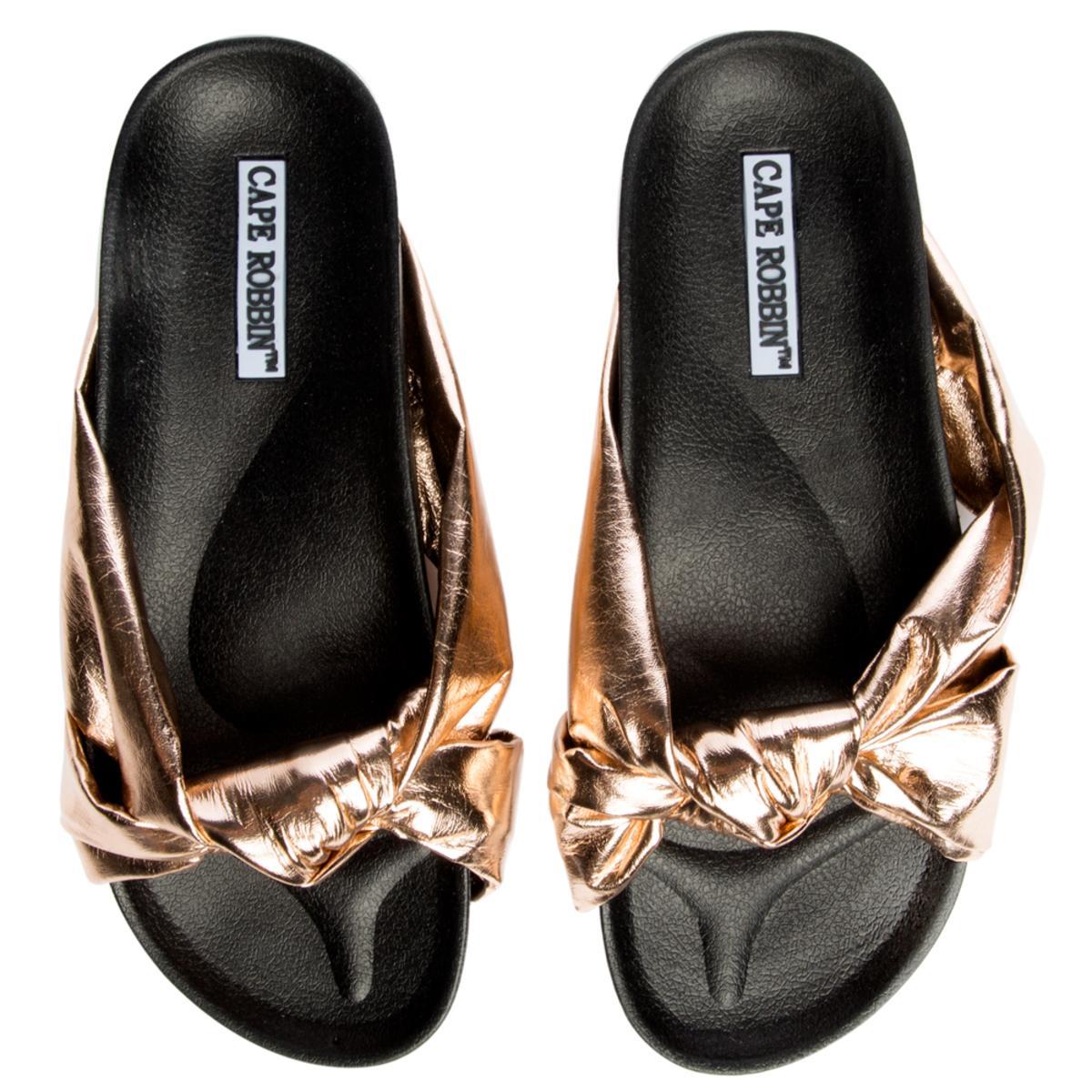 Cape Robbin Moira-35 Rose Gold Slides rose gold