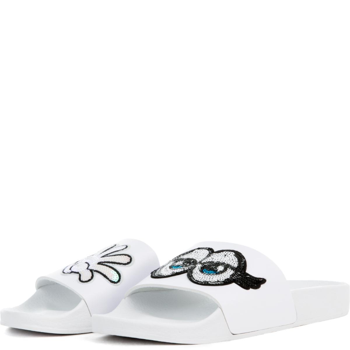 The What Up Bro Slides in White and Black