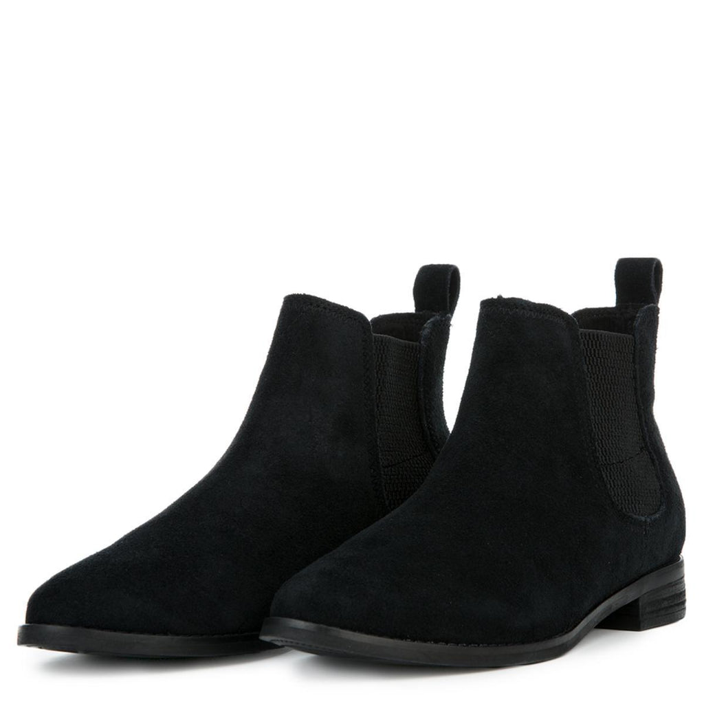 black suede women's ella booties